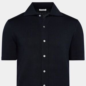 Navy Polo Cardigan - S